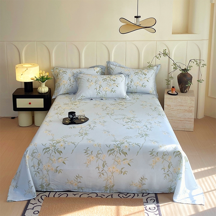 91家纺网 家纺一手货源 找家纺 （总）春皖家纺 2025春夏新款A类莱赛尔纤维印花A版单床单 床单单件-风格二