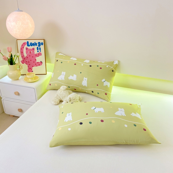 91家纺网 家纺一手货源 找家纺  （爆款花型 长期款 不断货）幼儿园宝宝婴儿被子儿童夏凉被牛奶针织棉夏凉被大豆被夏被空调被春秋被冬被 M系列--猫猫狗狗绿