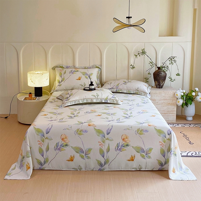 91家纺网 家纺一手货源 找家纺 （总）春皖家纺 2025春夏新款A类莱赛尔纤维印花A版单床单 床单单件-风格二