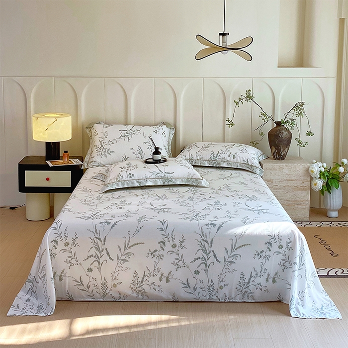 91家纺网 家纺一手货源 找家纺 （总）春皖家纺 2025春夏新款A类莱赛尔纤维印花A版单床单 床单单件-风格二