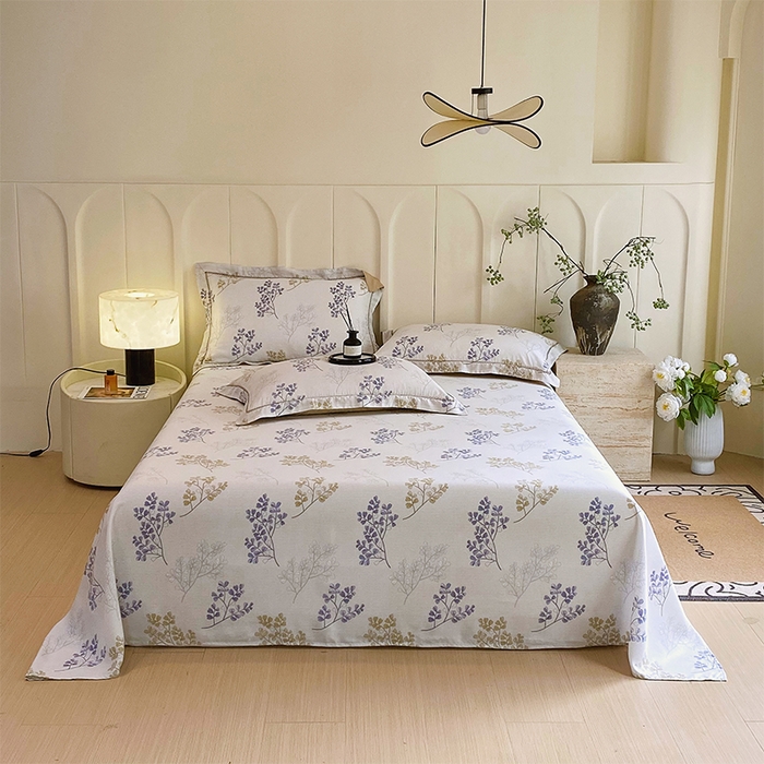 91家纺网 家纺一手货源 找家纺 （总）春皖家纺 2025春夏新款A类莱赛尔纤维印花A版单床单 床单单件-风格二