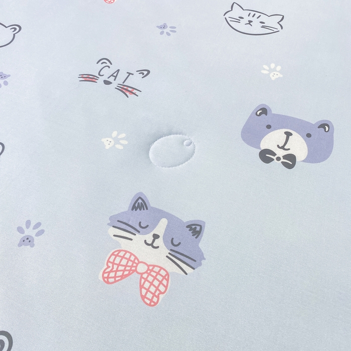 91家纺网 家纺一手货源 找家纺  （爆款花型 长期款 不断货）幼儿园宝宝婴儿被子儿童夏凉被牛奶针织棉夏凉被大豆被夏被空调被春秋被冬被 M系列--小猫蓝