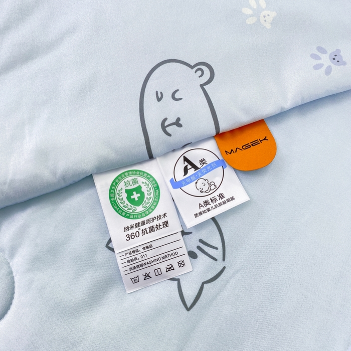 91家纺网 家纺一手货源 找家纺  （爆款花型 长期款 不断货）幼儿园宝宝婴儿被子儿童夏凉被牛奶针织棉夏凉被大豆被夏被空调被春秋被冬被 M系列--小猫蓝