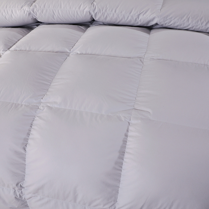 91家纺网 家纺一手货源 找家纺 呆头鹅羽绒工厂店 2025新款全棉防羽布羽绒被-标准款 白鹅绒鸭绒被子被芯羽绒工厂店 灰色