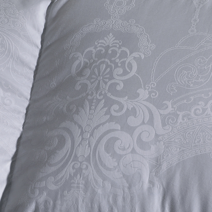 91家纺网 家纺一手货源 找家纺 呆头鹅羽绒工厂店2025新款150支全棉大提花羽绒被 白鹅绒鸭绒被子被芯羽绒工厂店 月光灰