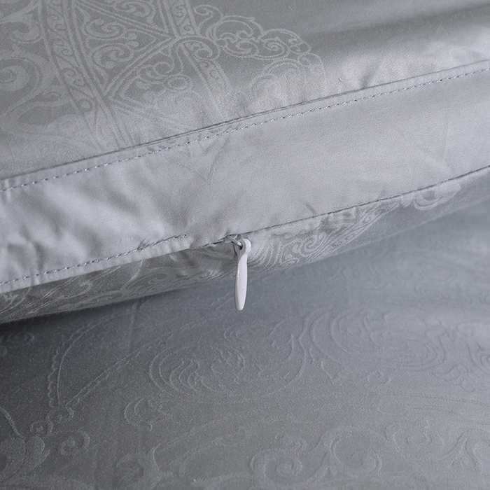 91家纺网 家纺一手货源 找家纺 呆头鹅羽绒工厂店2025新款150支全棉大提花羽绒被 白鹅绒鸭绒被子被芯羽绒工厂店 月光灰