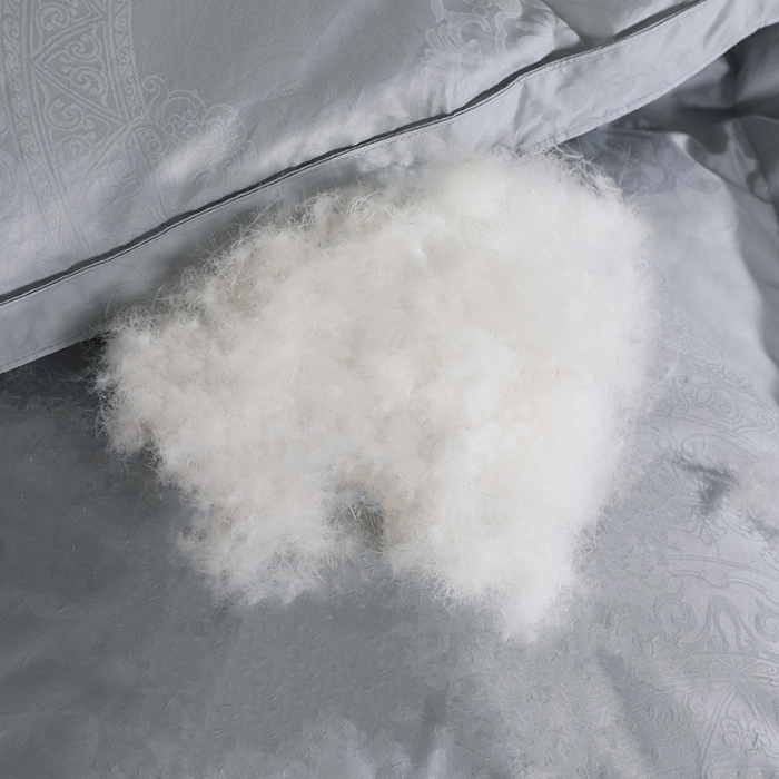 91家纺网 家纺一手货源 找家纺 呆头鹅羽绒工厂店2025新款150支全棉大提花羽绒被 白鹅绒鸭绒被子被芯羽绒工厂店 月光灰