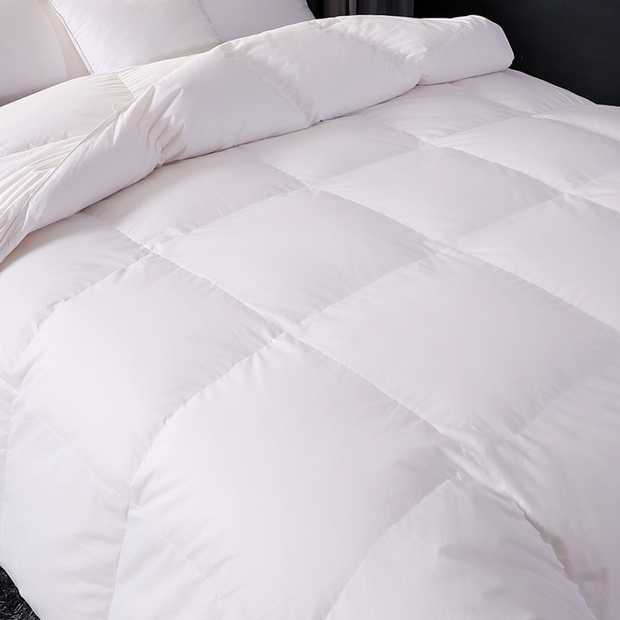 91家纺网 家纺一手货源 找家纺 呆头鹅羽绒工厂店 2025新款全棉防羽布羽绒被-标准款 白鹅绒鸭绒被子被芯羽绒工厂店 白色