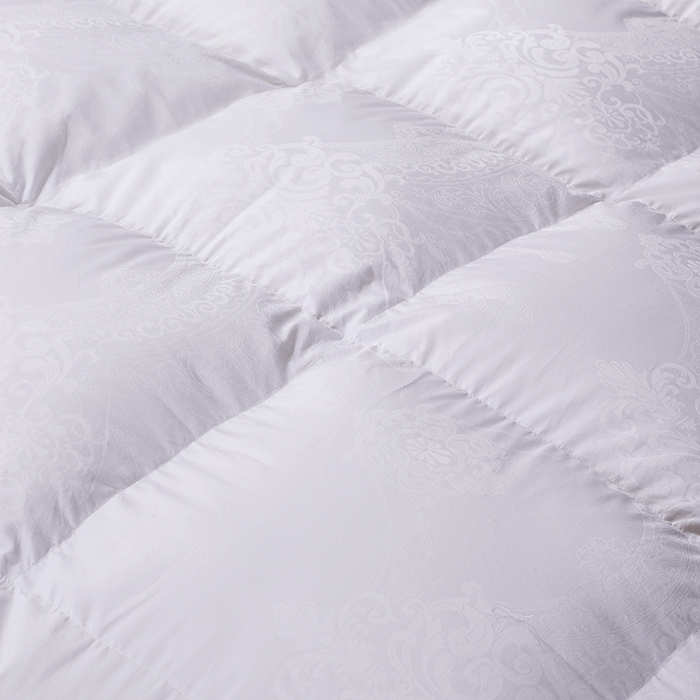 91家纺网 家纺一手货源 找家纺 呆头鹅羽绒工厂店2025新款150支全棉大提花羽绒被 白鹅绒鸭绒被子被芯羽绒工厂店 白色