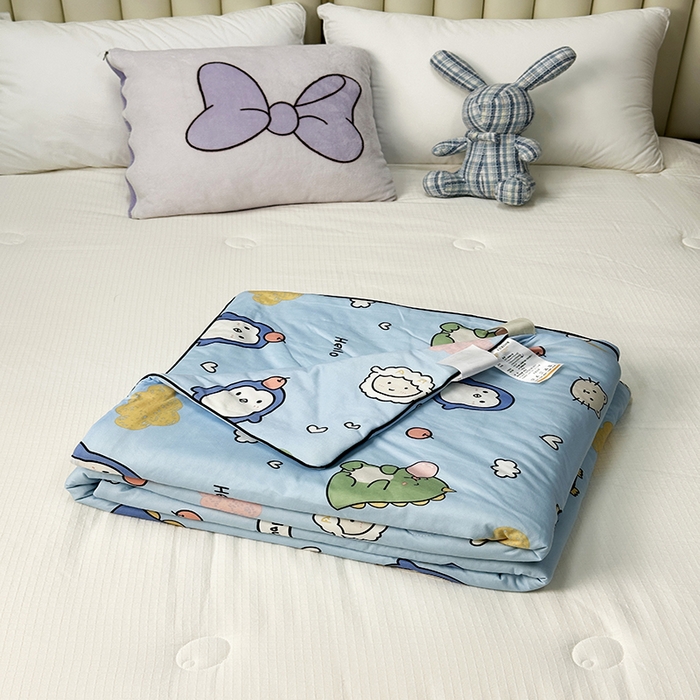 91家纺网 家纺一手货源 找家纺  （爆款花型 长期款 不断货）幼儿园宝宝婴儿被子儿童夏凉被牛奶针织棉夏凉被大豆被夏被空调被春秋被冬被 M系列--泡泡龙