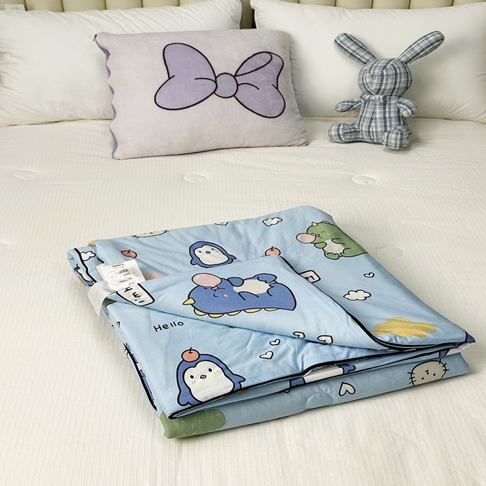 91家纺网 家纺一手货源 找家纺  （爆款花型 长期款 不断货）幼儿园宝宝婴儿被子儿童夏凉被牛奶针织棉夏凉被大豆被夏被空调被春秋被冬被 M系列--泡泡龙