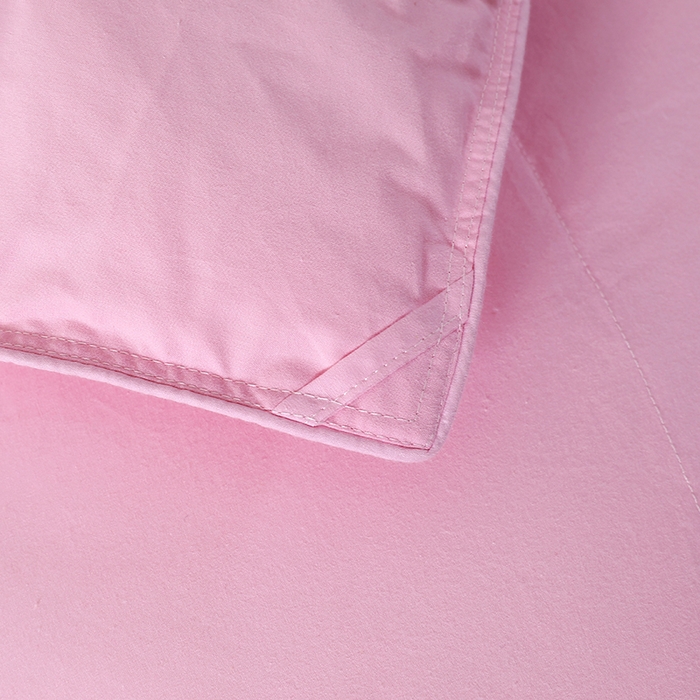 91家纺网 家纺一手货源 找家纺 呆头鹅羽绒工厂店 2025新款全棉防羽布羽绒被-标准款 白鹅绒鸭绒被子被芯羽绒工厂店 粉色