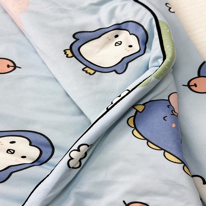 91家纺网 家纺一手货源 找家纺  （爆款花型 长期款 不断货）幼儿园宝宝婴儿被子儿童夏凉被牛奶针织棉夏凉被大豆被夏被空调被春秋被冬被 M系列--泡泡龙