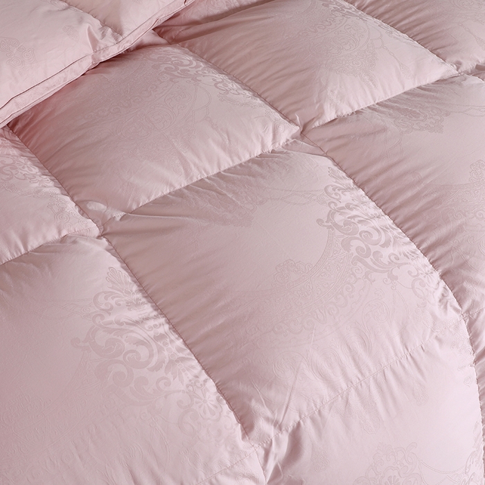 91家纺网 家纺一手货源 找家纺 呆头鹅羽绒工厂店2025新款150支全棉大提花羽绒被 白鹅绒鸭绒被子被芯羽绒工厂店 豆沙