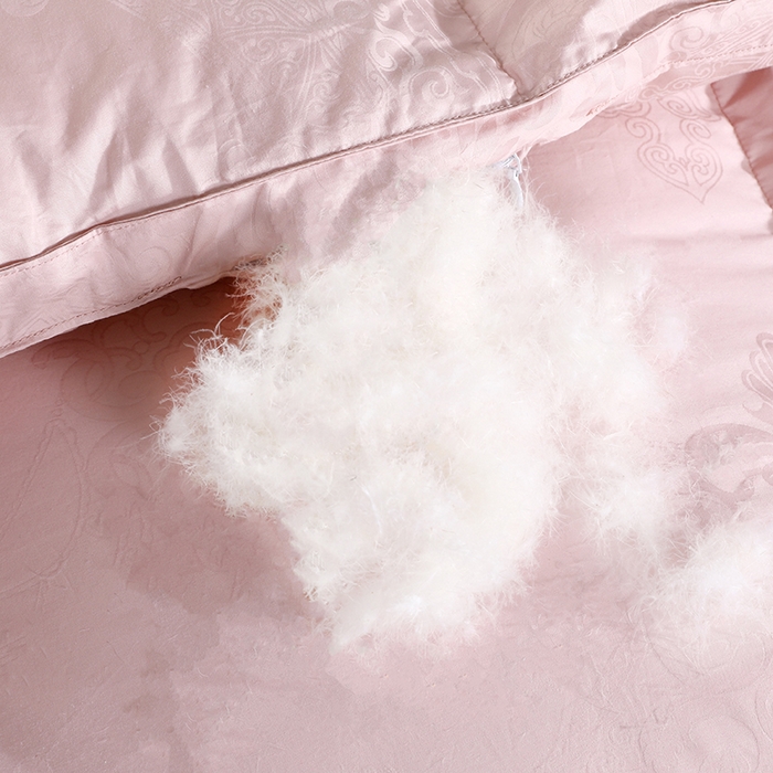 91家纺网 家纺一手货源 找家纺 呆头鹅羽绒工厂店2025新款150支全棉大提花羽绒被 白鹅绒鸭绒被子被芯羽绒工厂店 豆沙