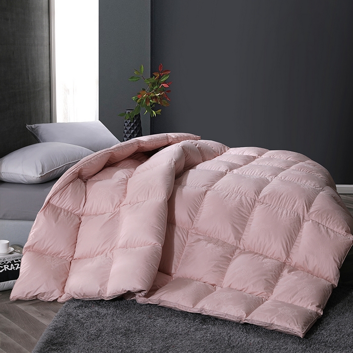 91家纺网 家纺一手货源 找家纺 呆头鹅羽绒工厂店2025新款150支全棉大提花羽绒被 白鹅绒鸭绒被子被芯羽绒工厂店 豆沙