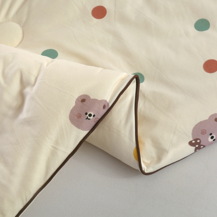 91家纺网 家纺一手货源 找家纺  （爆款花型 长期款 不断货）幼儿园宝宝婴儿被子儿童夏凉被牛奶针织棉夏凉被大豆被夏被空调被春秋被冬被 M系列--波点派对-米