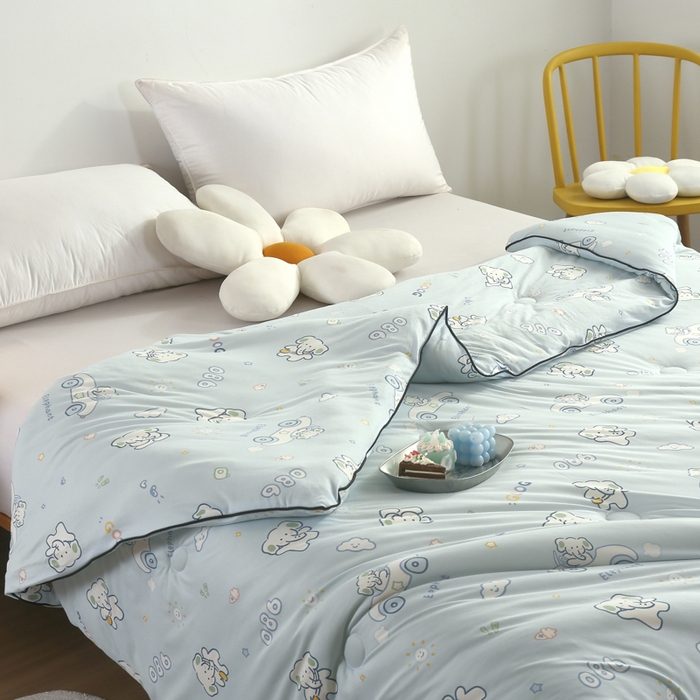 91家纺网 家纺一手货源 找家纺  （爆款花型 长期款 不断货）幼儿园宝宝婴儿被子儿童夏凉被牛奶针织棉夏凉被大豆被夏被空调被春秋被冬被 M系列--汽车小象