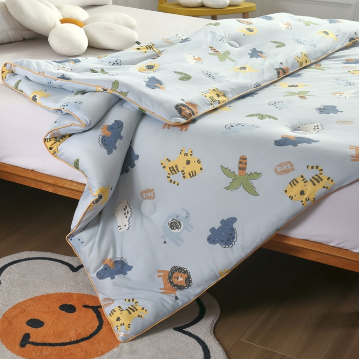 91家纺网 家纺一手货源 找家纺  （爆款花型 长期款 不断货）幼儿园宝宝婴儿被子儿童夏凉被牛奶针织棉夏凉被大豆被夏被空调被春秋被冬被 M系列--森林日记