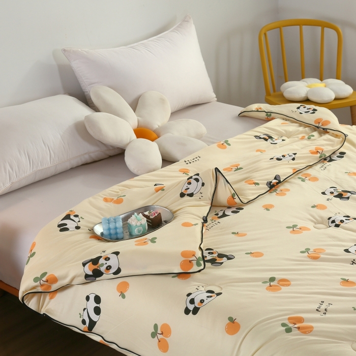 91家纺网 家纺一手货源 找家纺  （爆款花型 长期款 不断货）幼儿园宝宝婴儿被子儿童夏凉被牛奶针织棉夏凉被大豆被夏被空调被春秋被冬被 M系列--熊猫宝宝