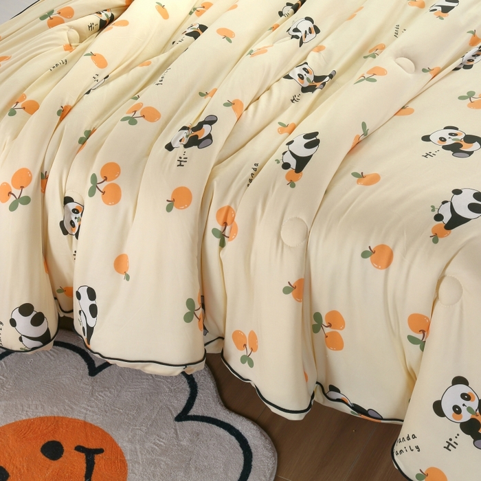 91家纺网 家纺一手货源 找家纺  （爆款花型 长期款 不断货）幼儿园宝宝婴儿被子儿童夏凉被牛奶针织棉夏凉被大豆被夏被空调被春秋被冬被 M系列--熊猫宝宝