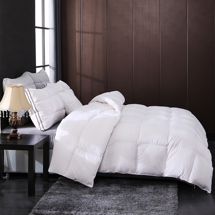 91家纺网 家纺一手货源 找家纺 （总）呆头鹅羽绒工厂店 2025新款100支全棉缎纹羽绒被 白鹅绒鸭绒被子被芯羽绒工厂店