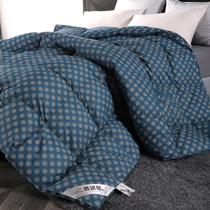 91家纺网 家纺一手货源 找家纺 （总）呆头鹅羽绒工厂店 2025新款100支全棉印花羽绒被 白鹅绒鸭绒被子被芯羽绒工厂店