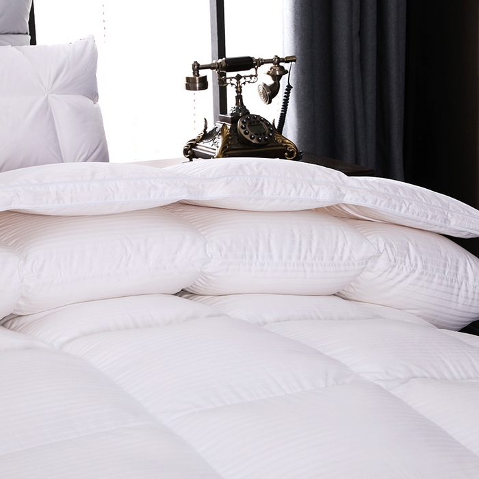 91家纺网 家纺一手货源 找家纺 （总）呆头鹅羽绒工厂店 2025新款100支全棉缎纹羽绒被 白鹅绒鸭绒被子被芯羽绒工厂店