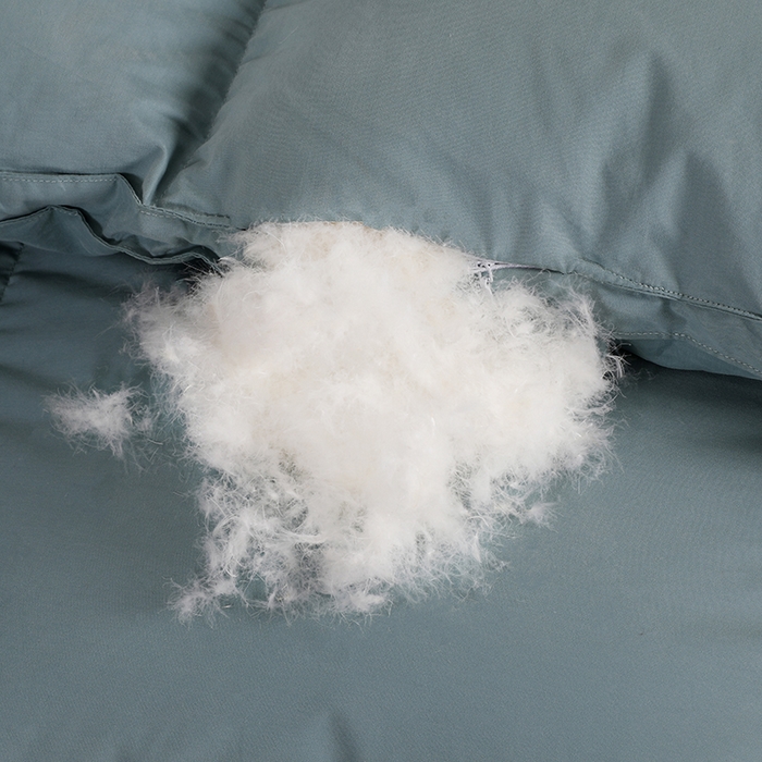 91家纺网 家纺一手货源 找家纺 呆头鹅羽绒工厂店 2025新款100支全棉磨毛刺绣款羽绒被 白鹅绒鸭绒被子被芯羽绒工厂店 冰蓝