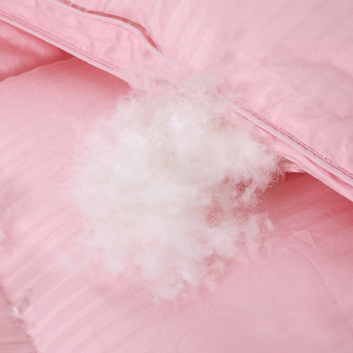 91家纺网 家纺一手货源 找家纺 呆头鹅羽绒工厂店 2025新款100支全棉缎纹羽绒被 白鹅绒鸭绒被子被芯羽绒工厂店 粉色缎纹