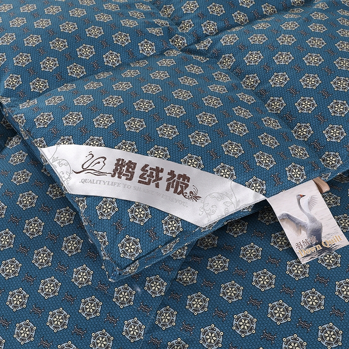 91家纺网 家纺一手货源 找家纺 呆头鹅羽绒工厂店 2025新款100支全棉印花羽绒被 白鹅绒鸭绒被子被芯羽绒工厂店 尼克翠绿