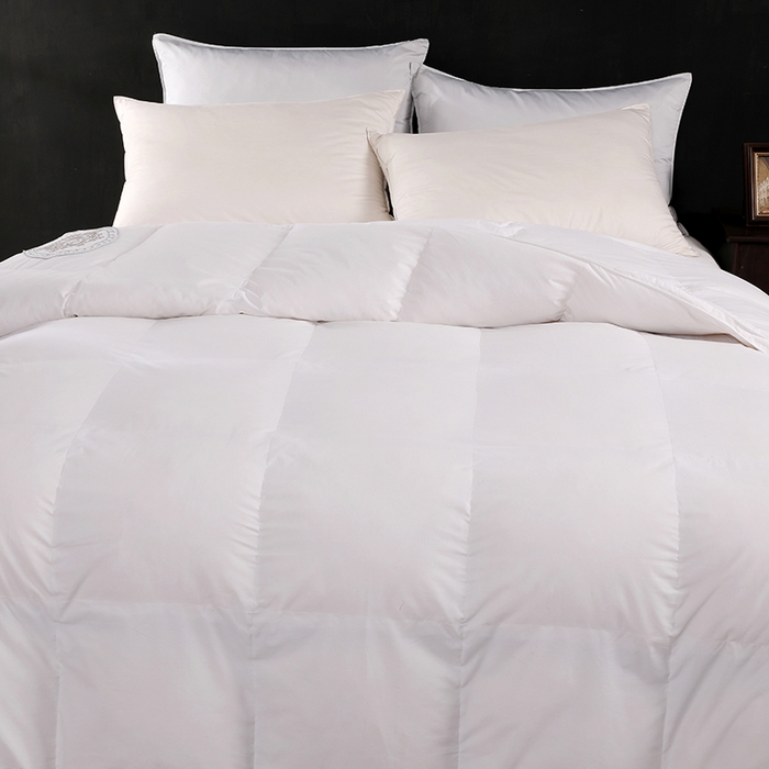 91家纺网 家纺一手货源 找家纺 呆头鹅羽绒工厂店 2025新款100支全棉磨毛刺绣款羽绒被 白鹅绒鸭绒被子被芯羽绒工厂店 白色