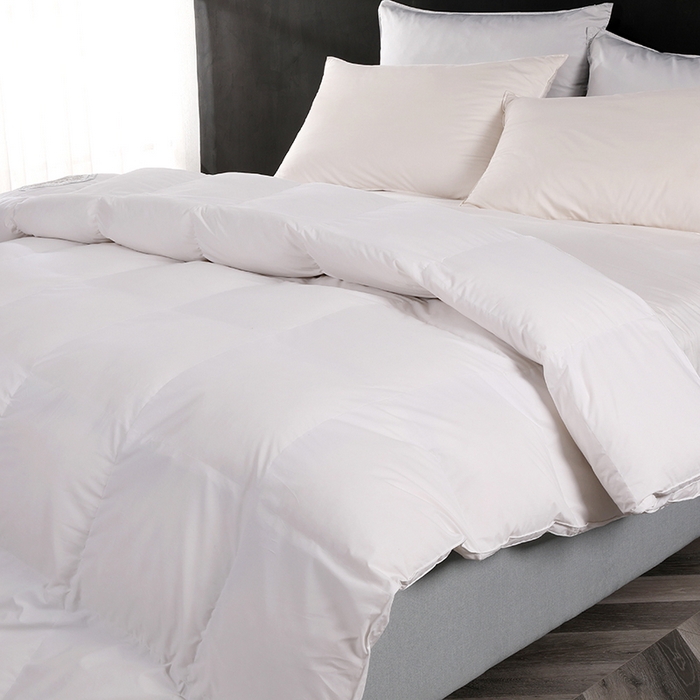 91家纺网 家纺一手货源 找家纺 呆头鹅羽绒工厂店 2025新款100支全棉磨毛刺绣款羽绒被 白鹅绒鸭绒被子被芯羽绒工厂店 白色