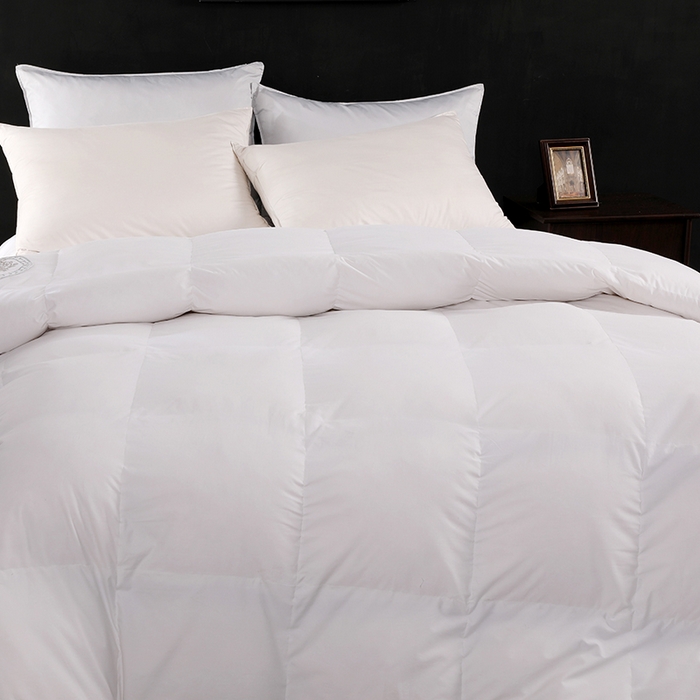 91家纺网 家纺一手货源 找家纺 呆头鹅羽绒工厂店 2025新款100支全棉磨毛刺绣款羽绒被 白鹅绒鸭绒被子被芯羽绒工厂店 白色