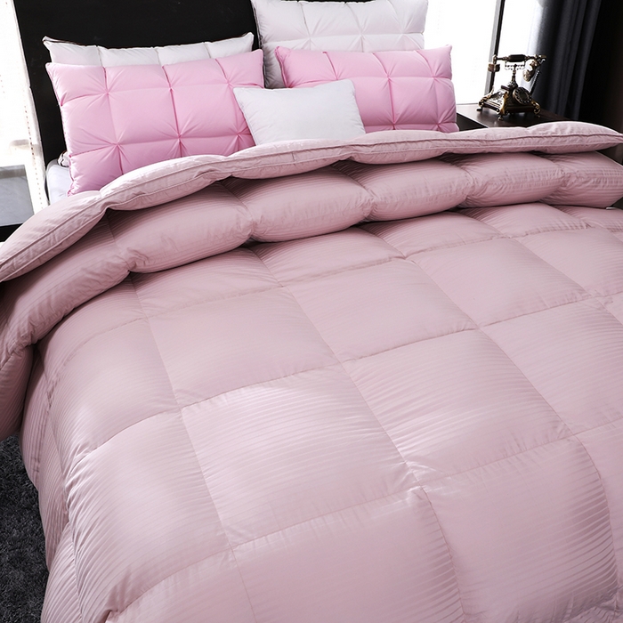 91家纺网 家纺一手货源 找家纺 呆头鹅羽绒工厂店 2025新款100支全棉缎纹羽绒被 白鹅绒鸭绒被子被芯羽绒工厂店 豆沙缎纹