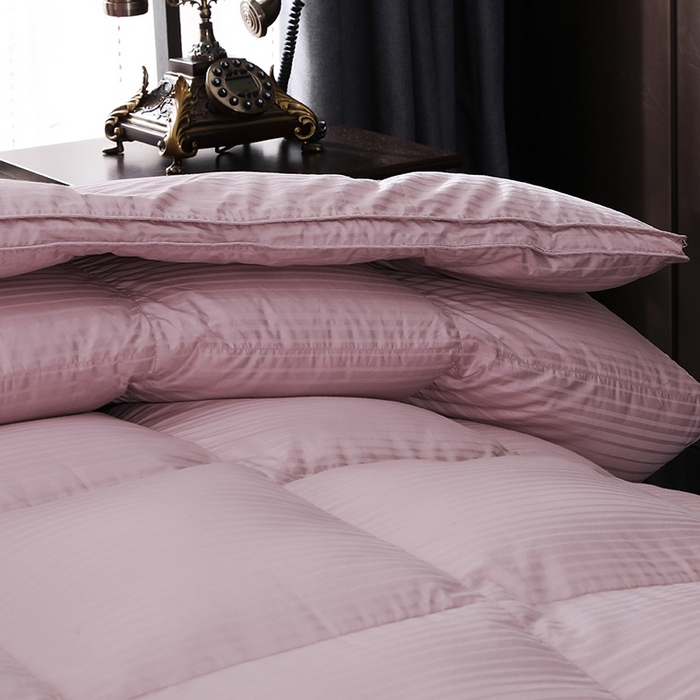 91家纺网 家纺一手货源 找家纺 呆头鹅羽绒工厂店 2025新款100支全棉缎纹羽绒被 白鹅绒鸭绒被子被芯羽绒工厂店 豆沙缎纹