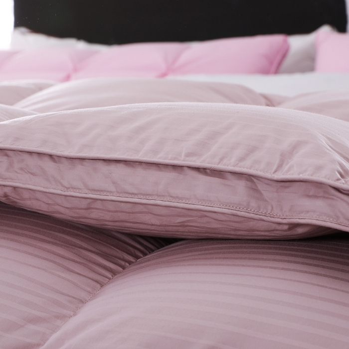 91家纺网 家纺一手货源 找家纺 呆头鹅羽绒工厂店 2025新款100支全棉缎纹羽绒被 白鹅绒鸭绒被子被芯羽绒工厂店 豆沙缎纹