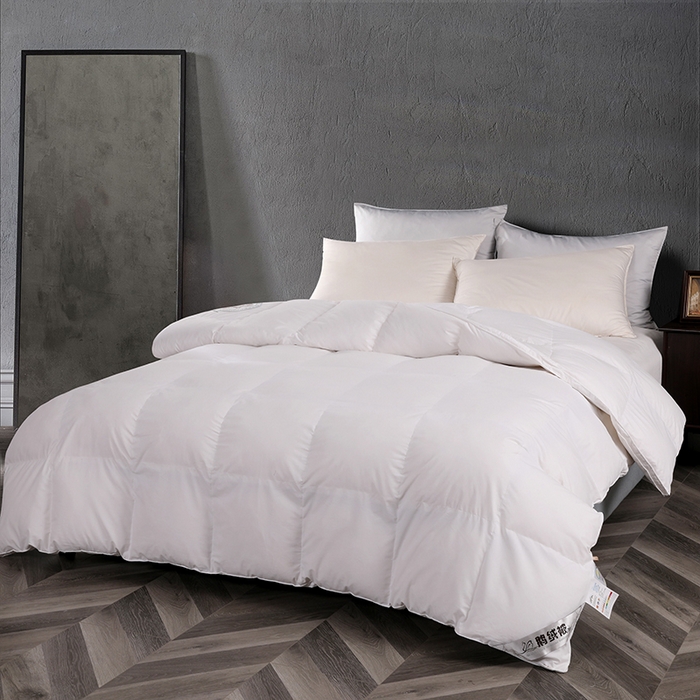 91家纺网 家纺一手货源 找家纺 呆头鹅羽绒工厂店 2025新款100支全棉磨毛刺绣款羽绒被 白鹅绒鸭绒被子被芯羽绒工厂店 白色