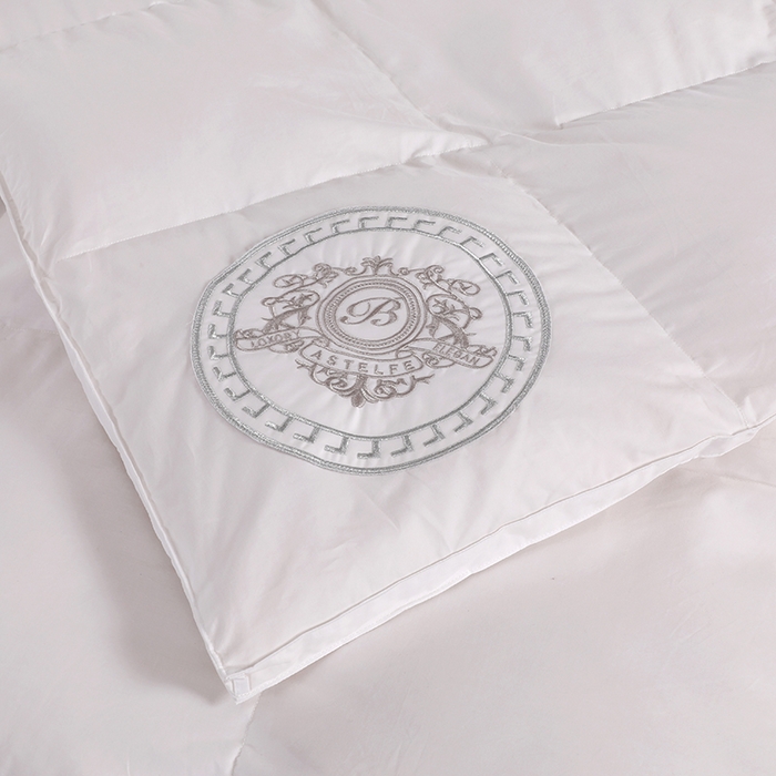 91家纺网 家纺一手货源 找家纺 呆头鹅羽绒工厂店 2025新款100支全棉磨毛刺绣款羽绒被 白鹅绒鸭绒被子被芯羽绒工厂店 白色