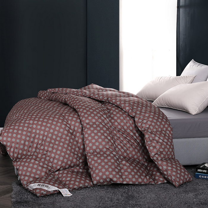 91家纺网 家纺一手货源 找家纺 呆头鹅羽绒工厂店 2025新款100支全棉印花羽绒被 白鹅绒鸭绒被子被芯羽绒工厂店 尼克西红