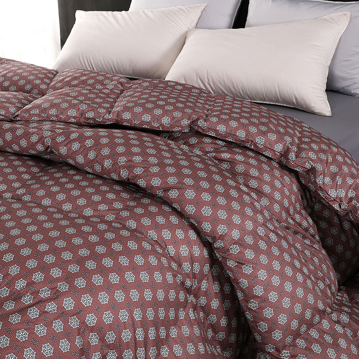 91家纺网 家纺一手货源 找家纺 呆头鹅羽绒工厂店 2025新款100支全棉印花羽绒被 白鹅绒鸭绒被子被芯羽绒工厂店 尼克西红