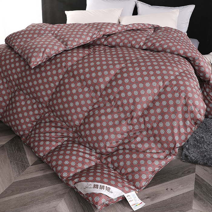 91家纺网 家纺一手货源 找家纺 呆头鹅羽绒工厂店 2025新款100支全棉印花羽绒被 白鹅绒鸭绒被子被芯羽绒工厂店 尼克西红