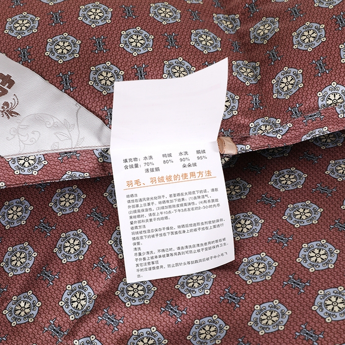 91家纺网 家纺一手货源 找家纺 呆头鹅羽绒工厂店 2025新款100支全棉印花羽绒被 白鹅绒鸭绒被子被芯羽绒工厂店 尼克西红