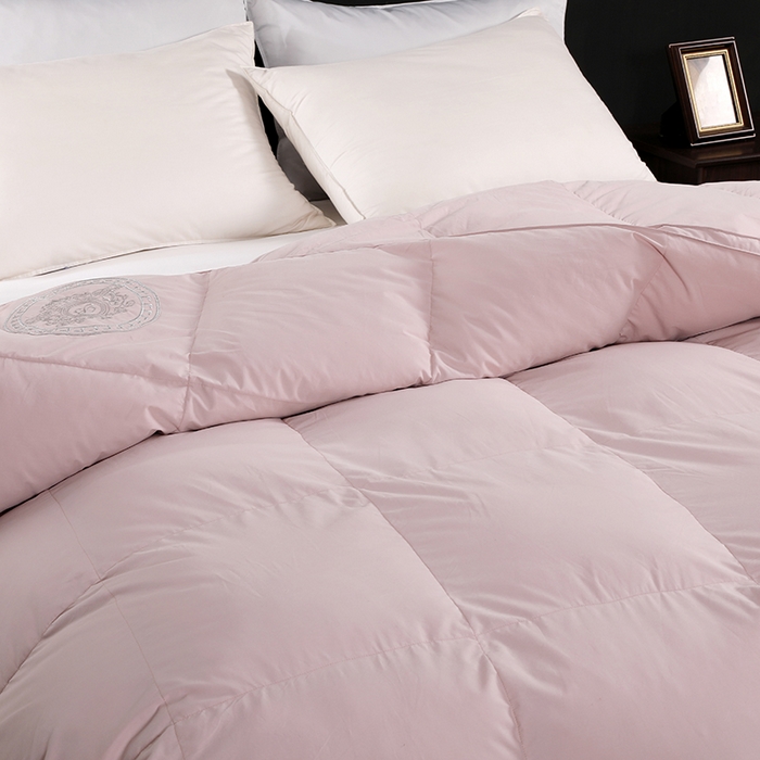 91家纺网 家纺一手货源 找家纺 呆头鹅羽绒工厂店 2025新款100支全棉磨毛刺绣款羽绒被 白鹅绒鸭绒被子被芯羽绒工厂店 豆沙