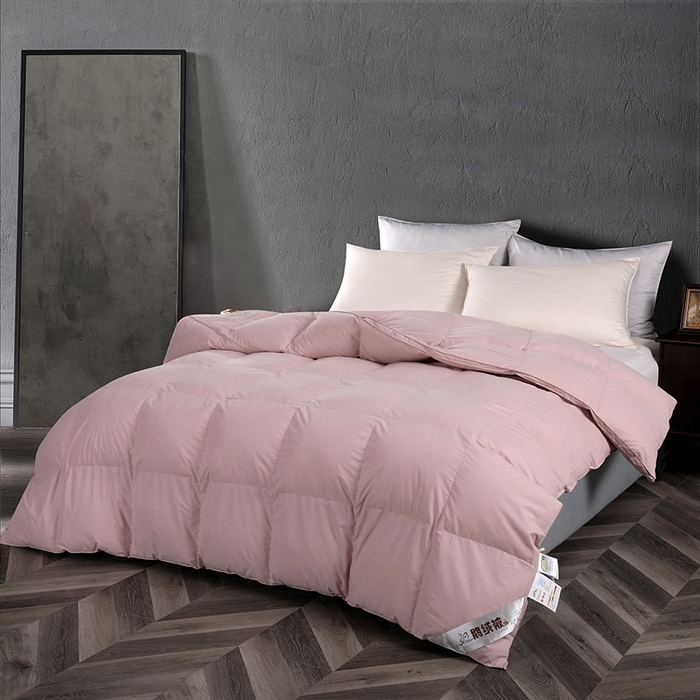 91家纺网 家纺一手货源 找家纺 呆头鹅羽绒工厂店 2025新款100支全棉磨毛刺绣款羽绒被 白鹅绒鸭绒被子被芯羽绒工厂店 豆沙