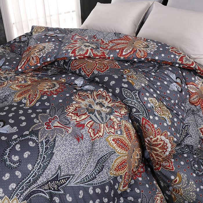 91家纺网 家纺一手货源 找家纺 呆头鹅羽绒工厂店 2025新款100支全棉印花羽绒被 白鹅绒鸭绒被子被芯羽绒工厂店 梦蝶