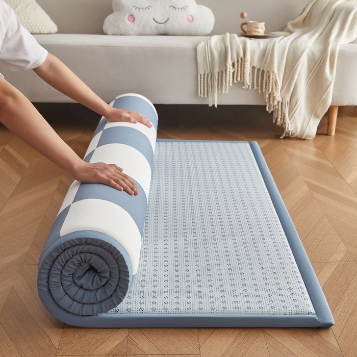 91家纺网 家纺一手货源 找家纺 （总）薇梦蚊帐 2025新款凉感丝印花地垫爬爬垫儿童垫学生垫