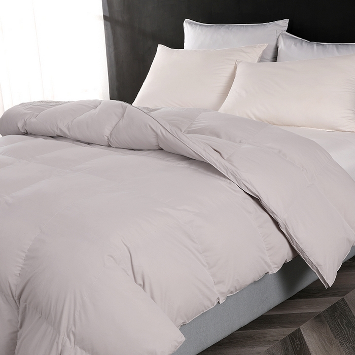 91家纺网 家纺一手货源 找家纺 呆头鹅羽绒工厂店 2025新款100支全棉磨毛刺绣款羽绒被 白鹅绒鸭绒被子被芯羽绒工厂店 灰色