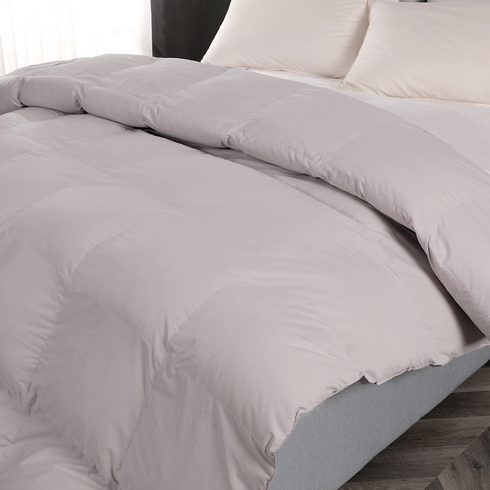 91家纺网 家纺一手货源 找家纺 呆头鹅羽绒工厂店 2025新款100支全棉磨毛刺绣款羽绒被 白鹅绒鸭绒被子被芯羽绒工厂店 灰色