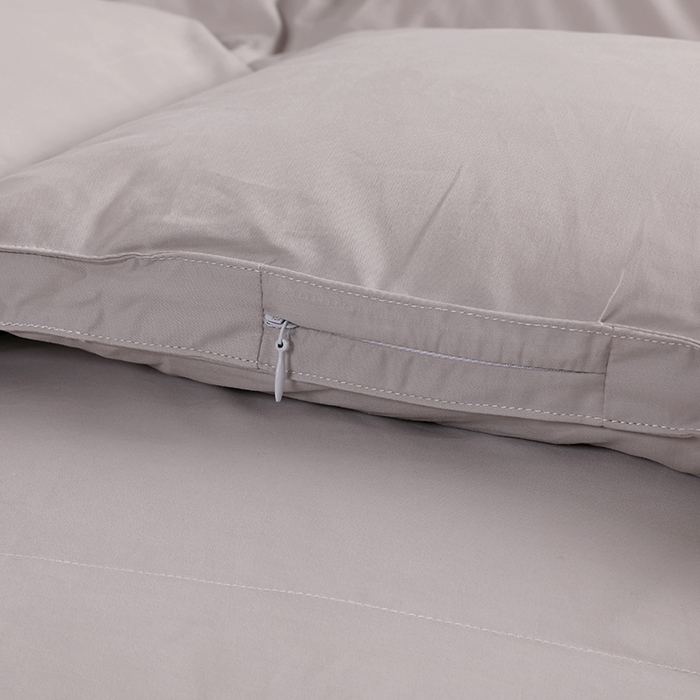 91家纺网 家纺一手货源 找家纺 呆头鹅羽绒工厂店 2025新款100支全棉磨毛刺绣款羽绒被 白鹅绒鸭绒被子被芯羽绒工厂店 灰色